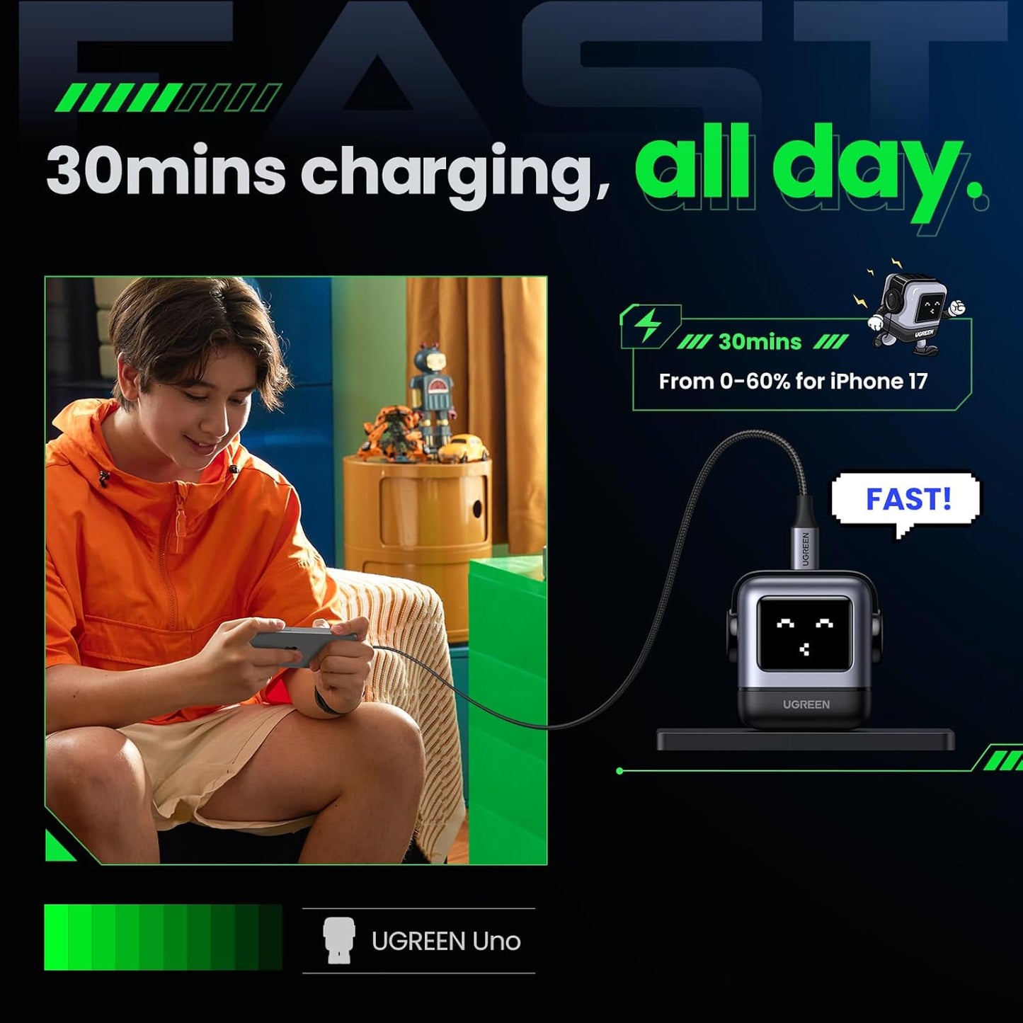 UGREEN Uno 30W USB C Charger Block