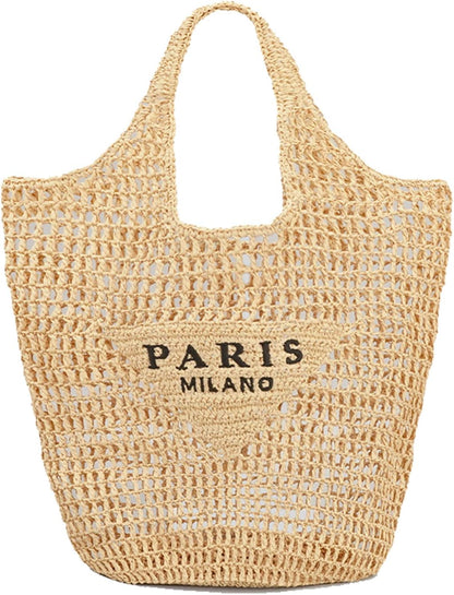 New Woven Bag Straw Mesh Tote Bag, Beach