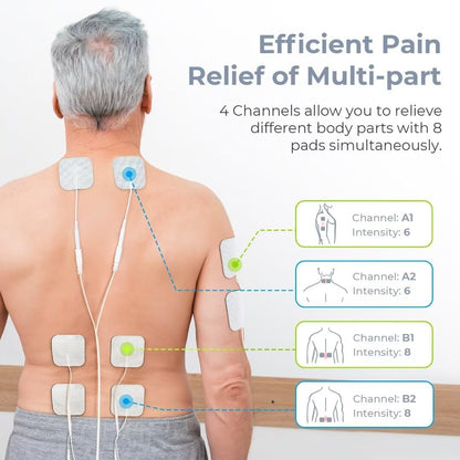 4 Outputs TENS Unit Muscle Stimulator 