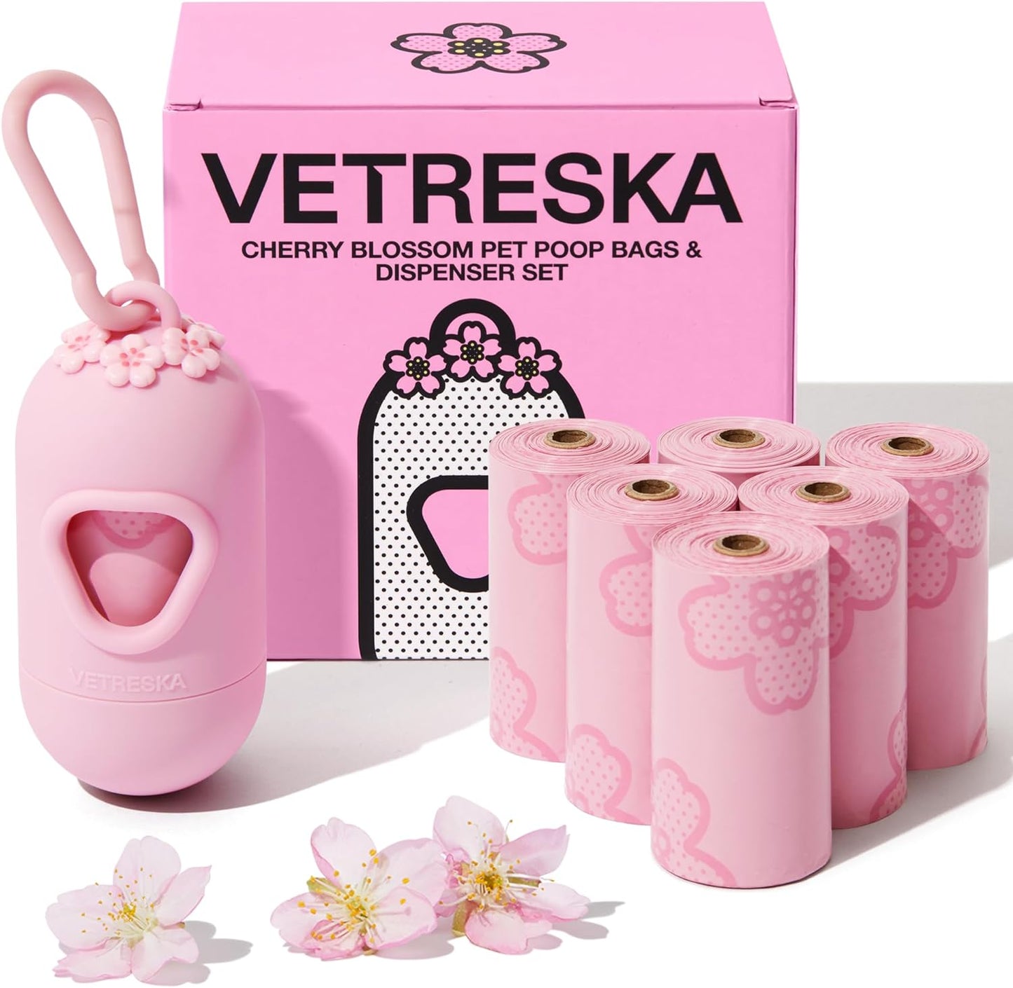Dog Poop Bag Dispenser , Cherry Blossom