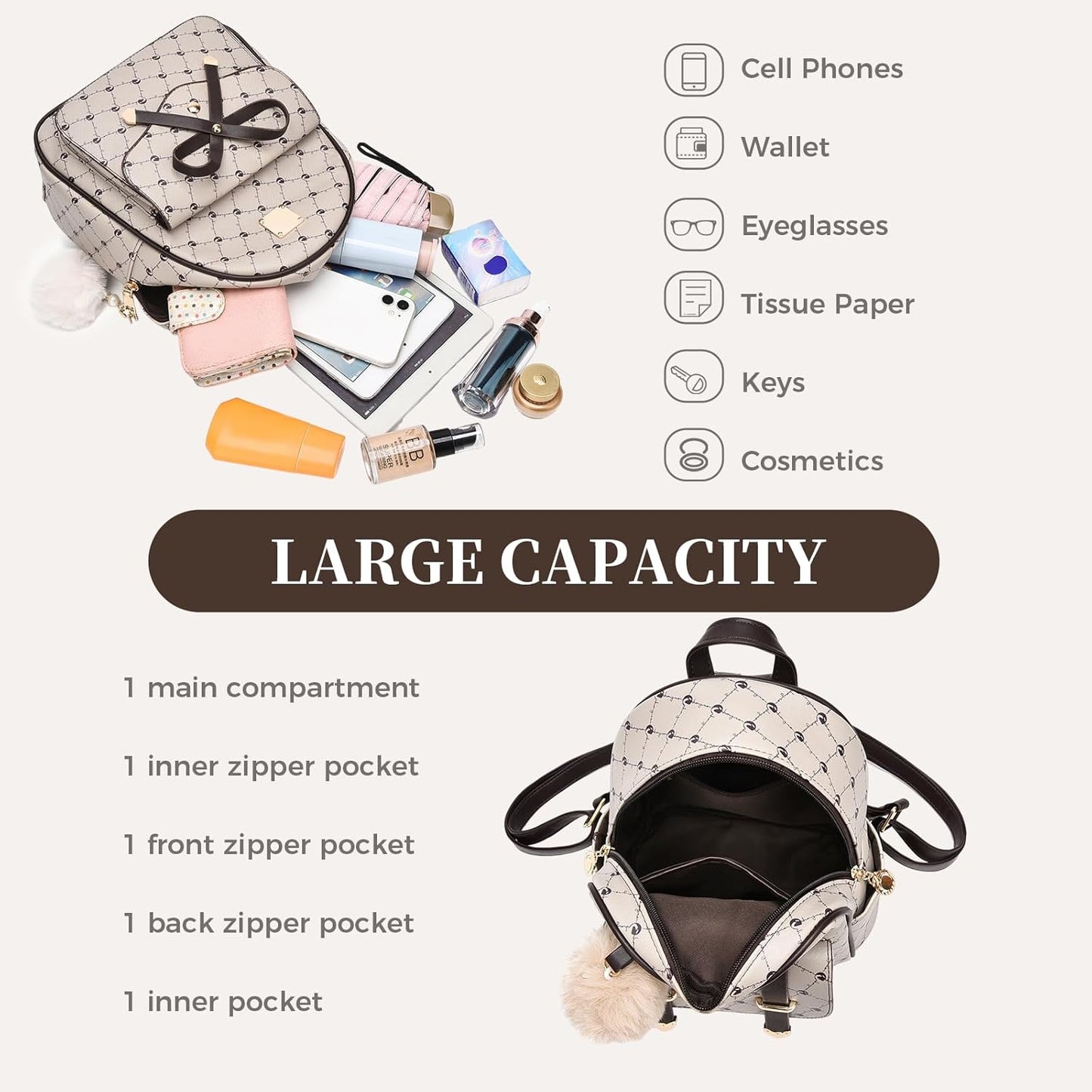 Girls Bowknot 3-Pieces Fahsion Leather 
