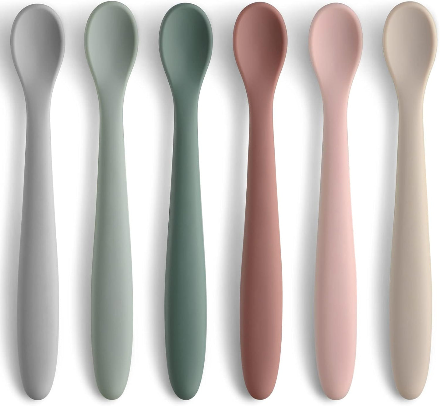 6-Piece Silicone Baby Feeding Spoons