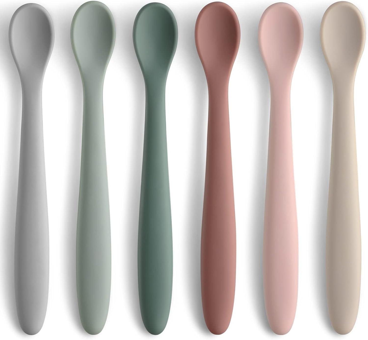 6-Piece Silicone Baby Feeding Spoons