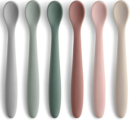 6-Piece Silicone Baby Feeding Spoons