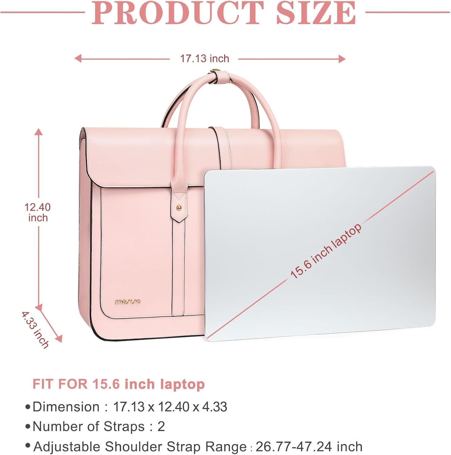 Laptop Bag for Women, 15-15.6 Inch PU 
