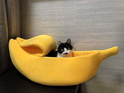 · Cute Banana Cat Bed House Large Size