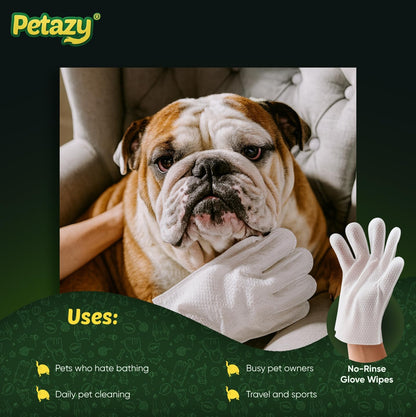 Pet Glove Wipes for Dogs & Cats 