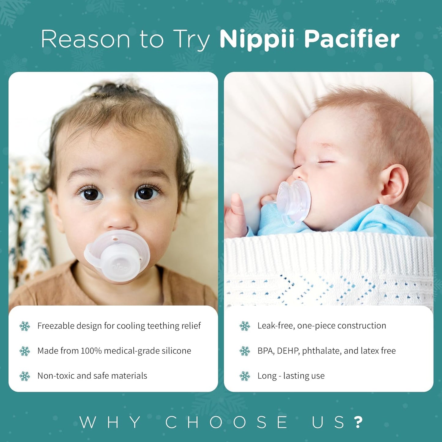 Freezable Pacifier for Baby Teething