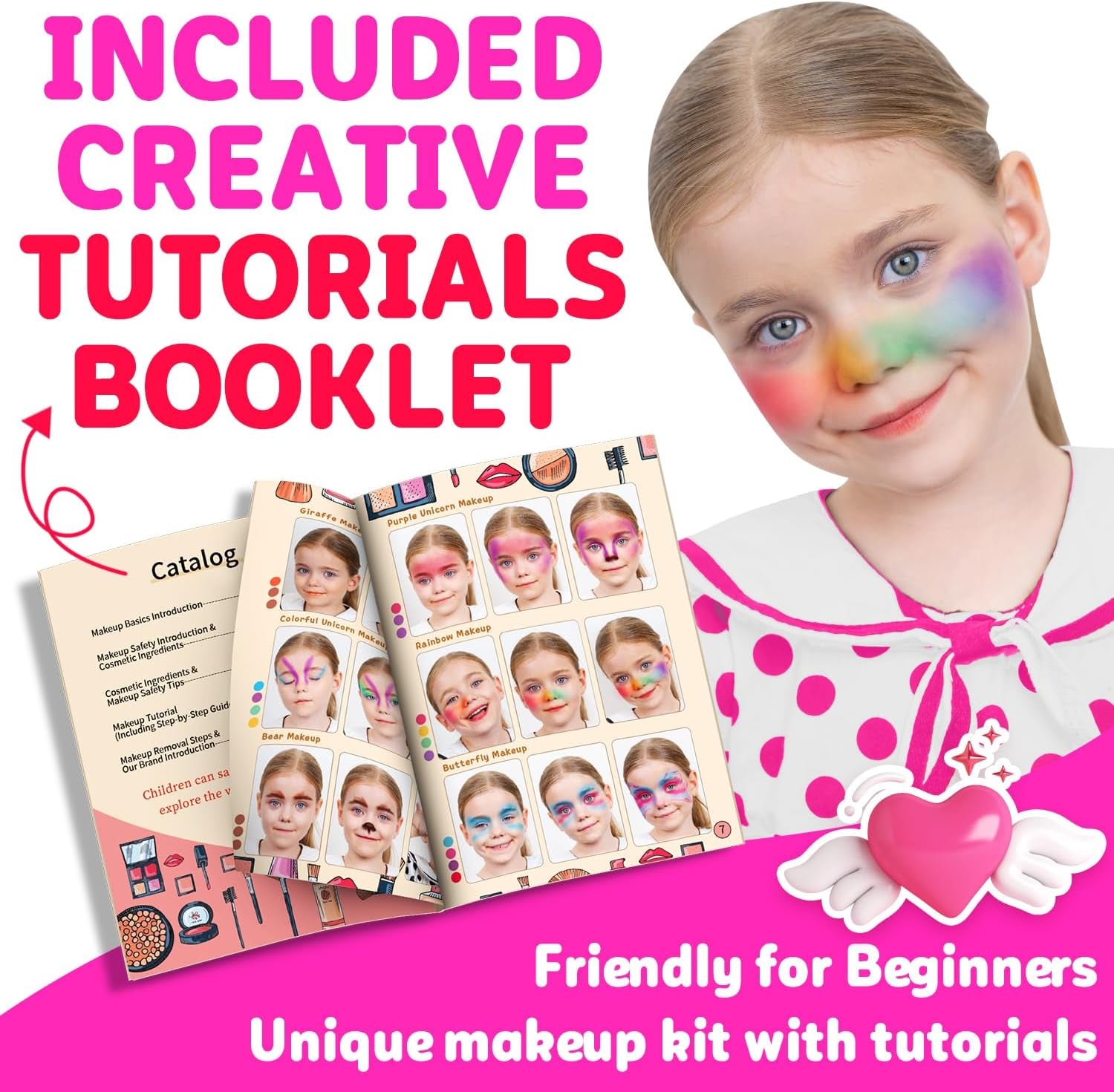 58 Pcs Kids Makeup Kit for Girl Princess
