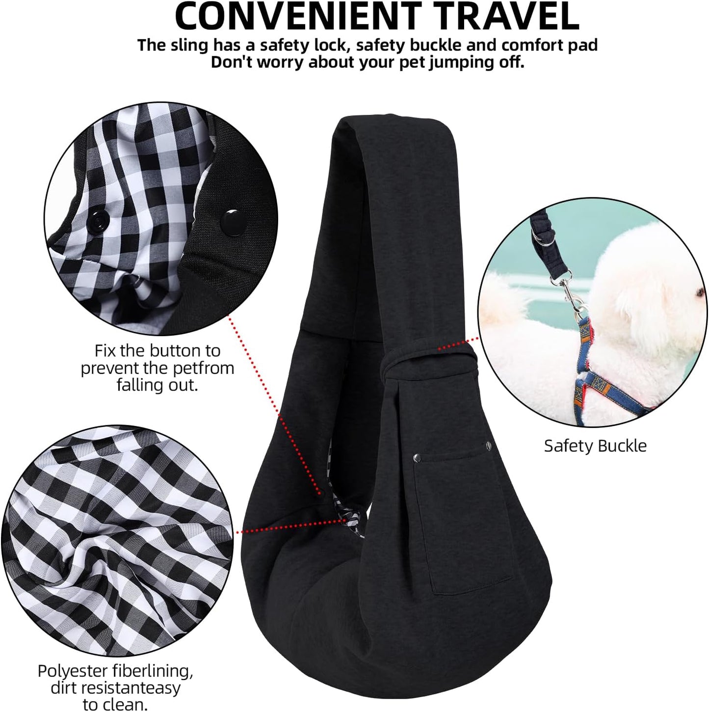 Dog Carrier Sling - Reversible Puppy 