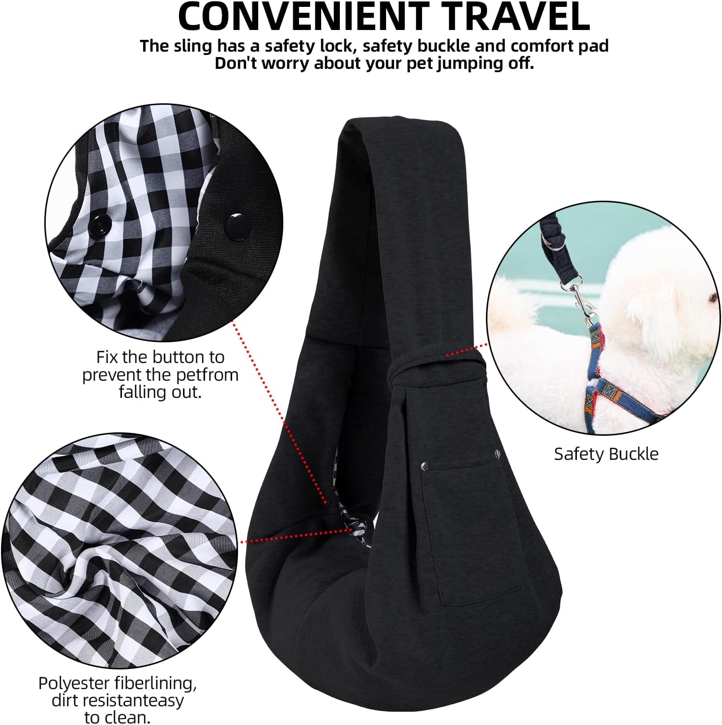Dog Carrier Sling - Reversible Puppy 