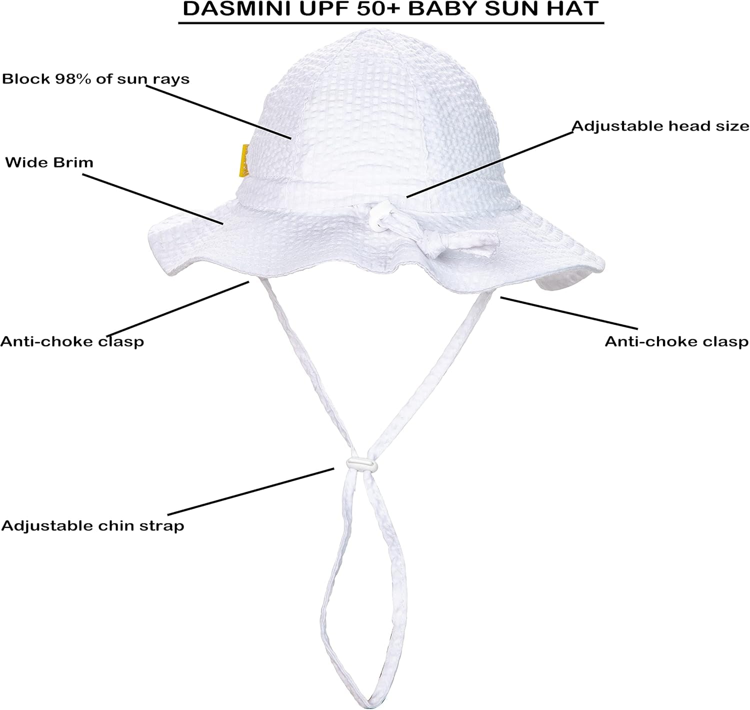 Baby &Toddler Wide Brim Sun Hats UPF 50+