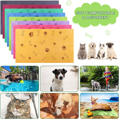 8 Pcs Dog Towels for Drying Dogs Cats 