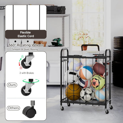Ball Storage with Wheels, Ball Cart 