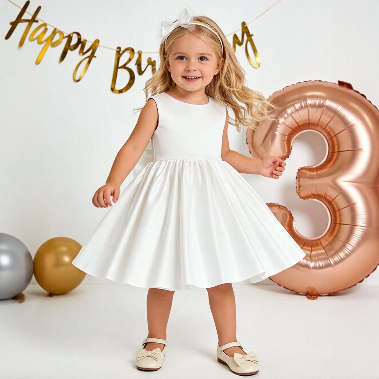 Toddler Baby Girls Dress Wedding Flower 