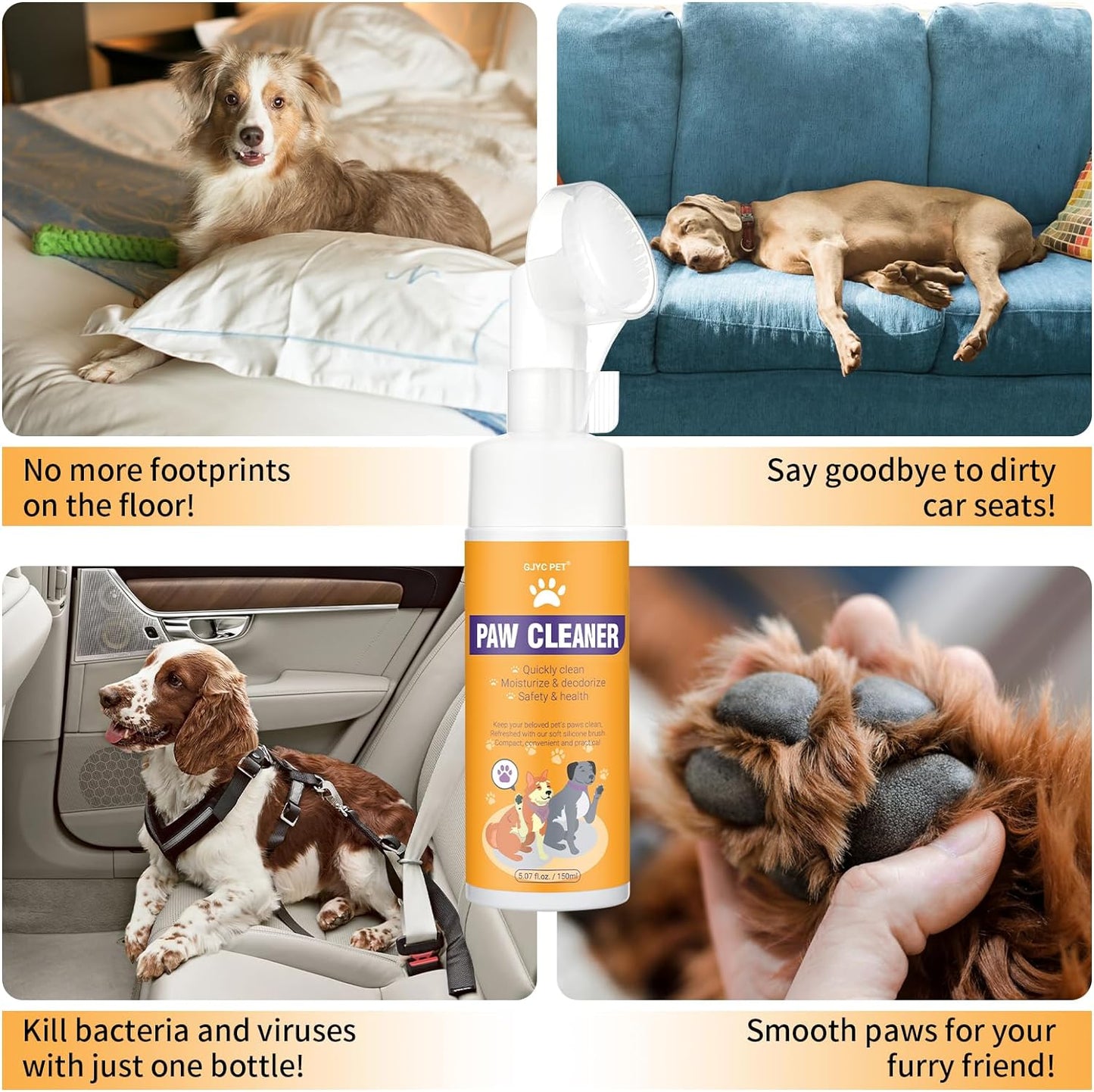 Paw Cleaner for Dogs and Cats,Magic Foam
