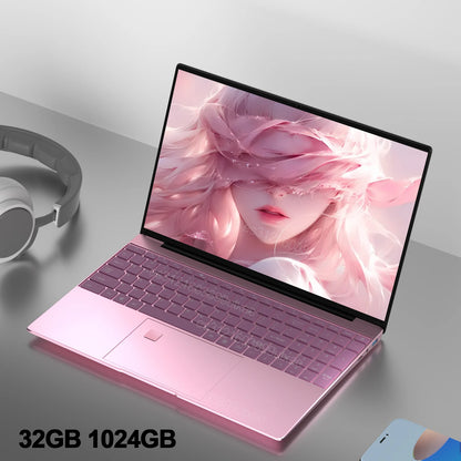 15.6" Portable Laptop, 32GB RAM, 2TB SSD, Windows 11, 4K, Backlit, Fingerprint, Intel N5095