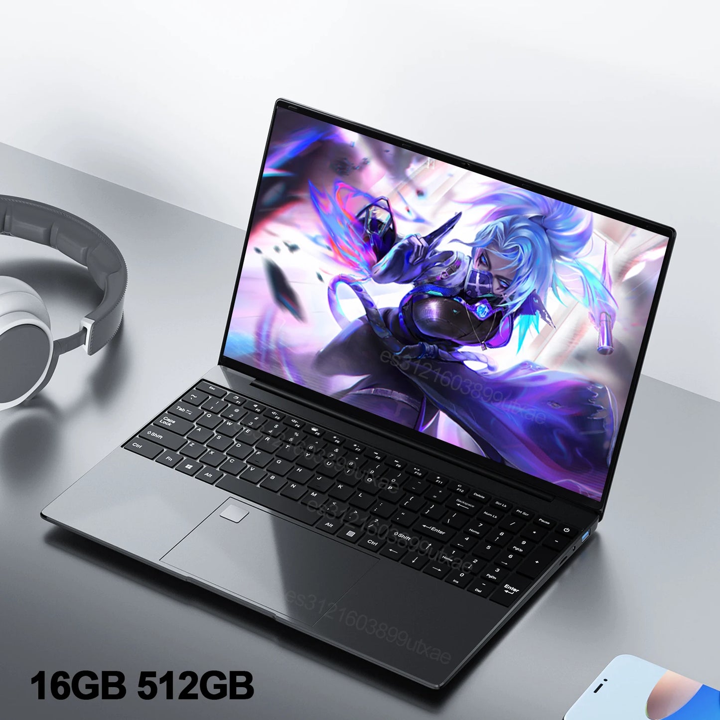 15.6" Portable Laptop, 32GB RAM, 2TB SSD, Windows 11, 4K, Backlit, Fingerprint, Intel N5095