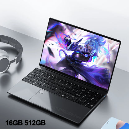 15.6" Portable Laptop, 32GB RAM, 2TB SSD, Windows 11, 4K, Backlit, Fingerprint, Intel N5095