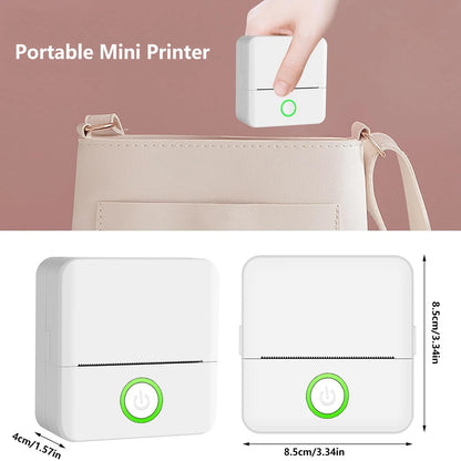 Mini Bluetooth Thermal Printer – Inkless Portable Photo & Sticker Label Machine