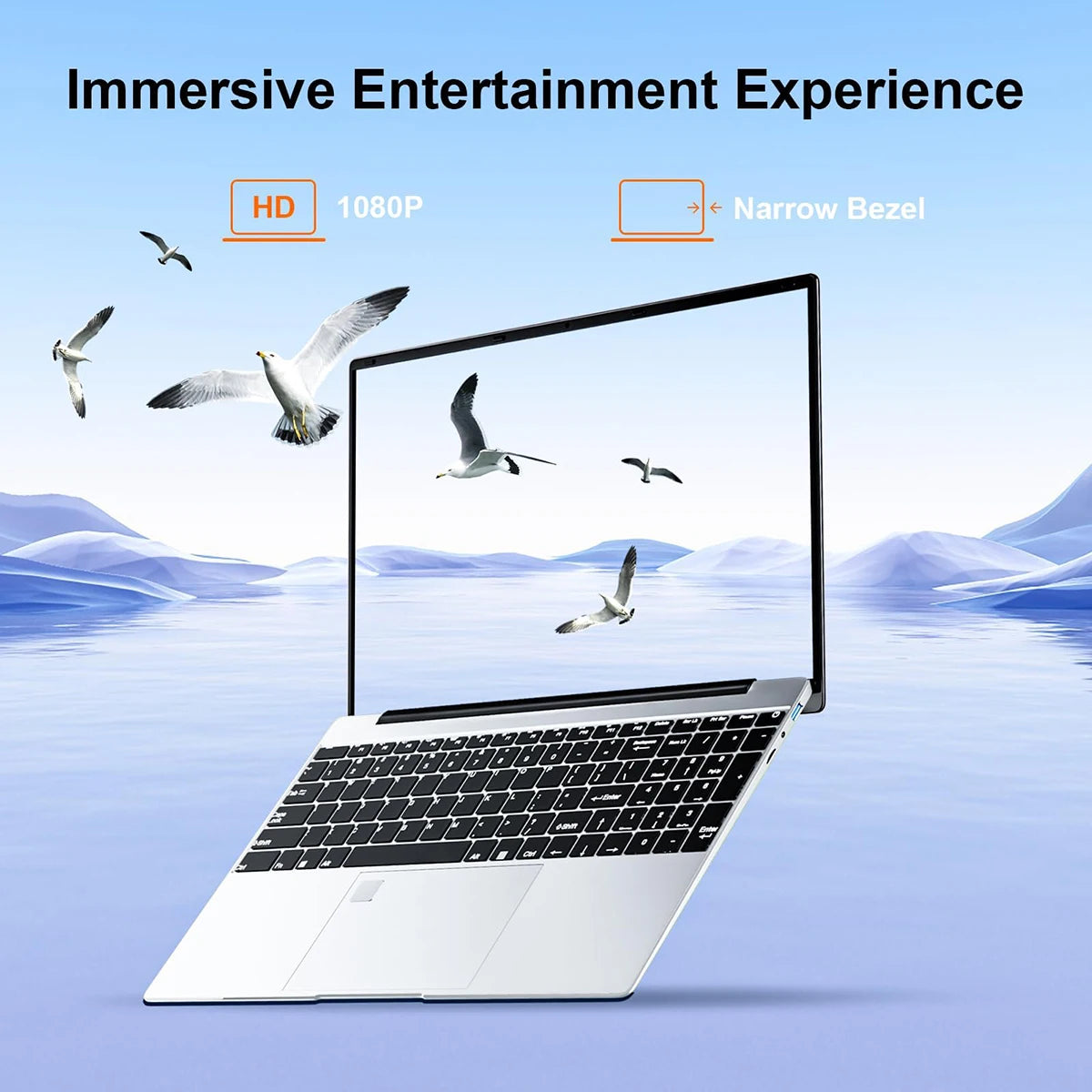 15.6" Portable Laptop, 32GB RAM, 2TB SSD, Windows 11, 4K, Backlit, Fingerprint, Intel N5095