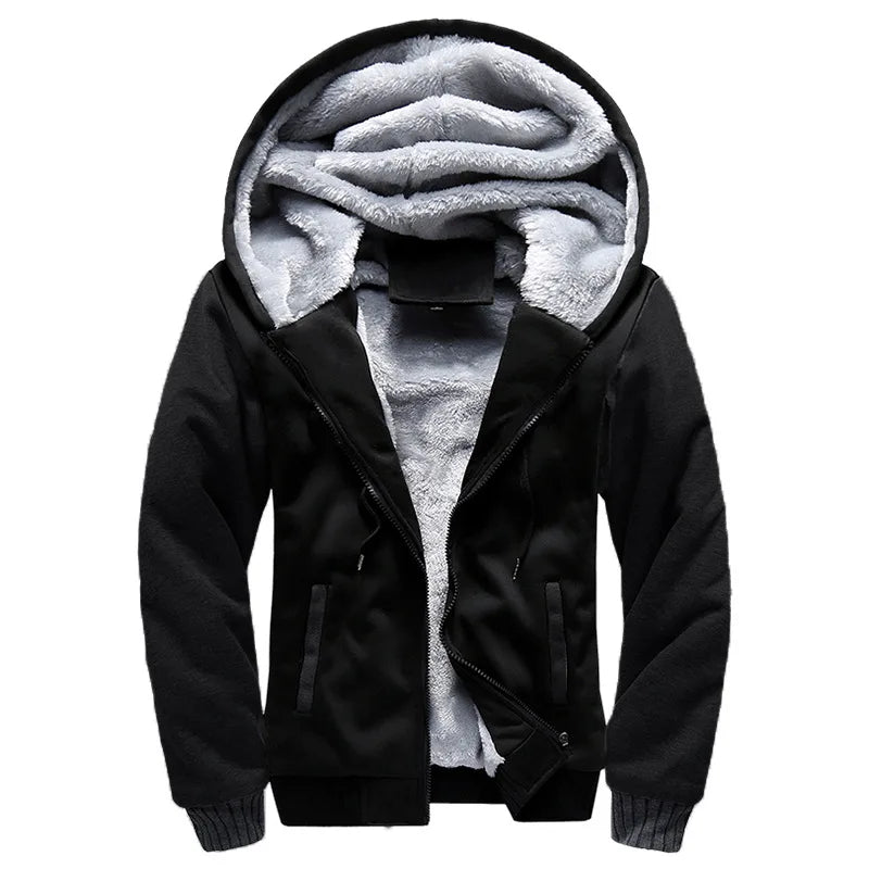 Men's Camouflage Fleece Jacket – Thick, Warm & Stylish Winter Coat