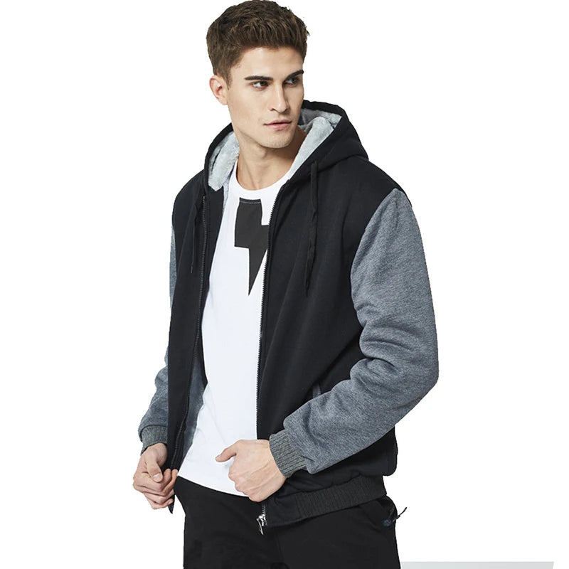 Men's Camouflage Fleece Jacket – Thick, Warm & Stylish Winter Coat