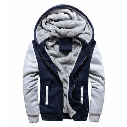 Men's Camouflage Fleece Jacket – Thick, Warm & Stylish Winter Coat