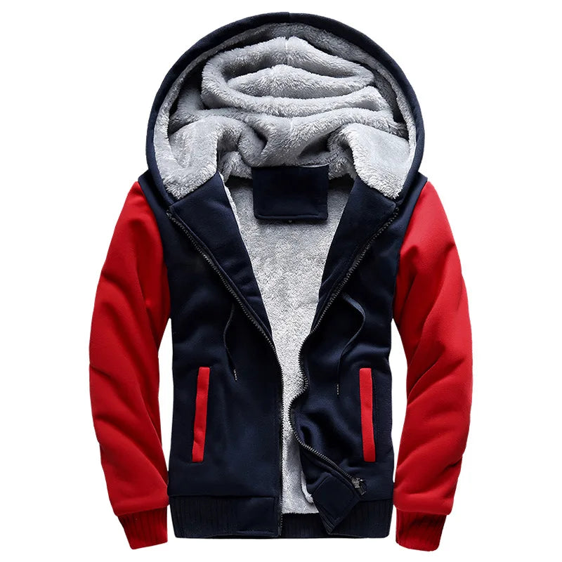 Men's Camouflage Fleece Jacket – Thick, Warm & Stylish Winter Coat