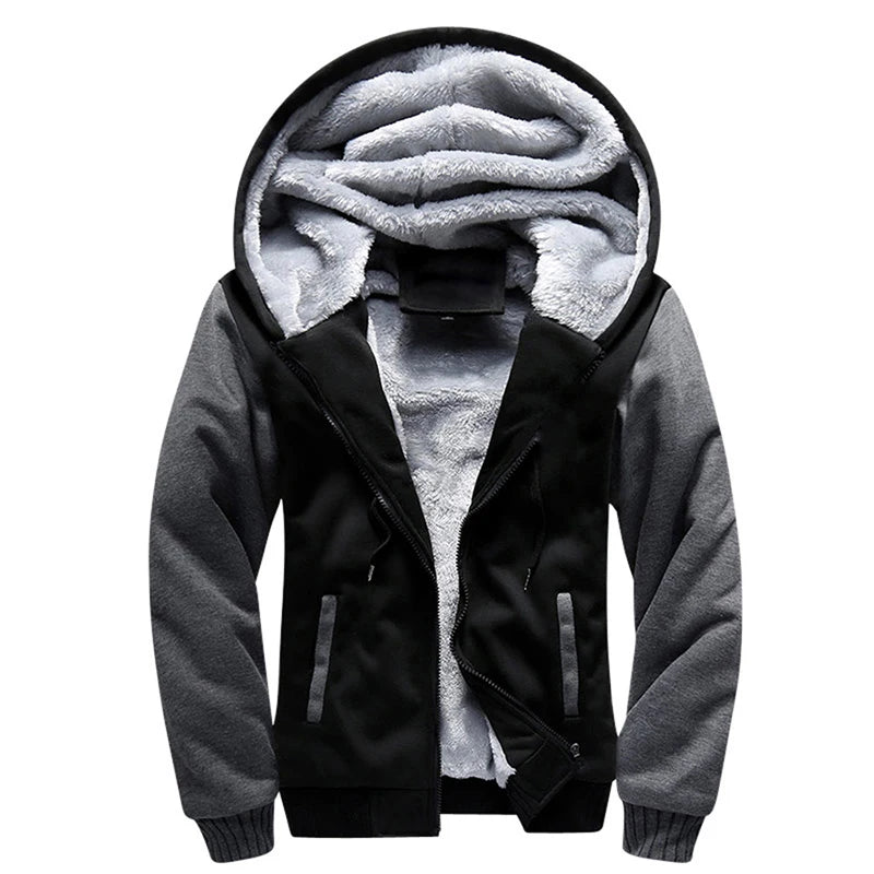 Men's Camouflage Fleece Jacket – Thick, Warm & Stylish Winter Coat
