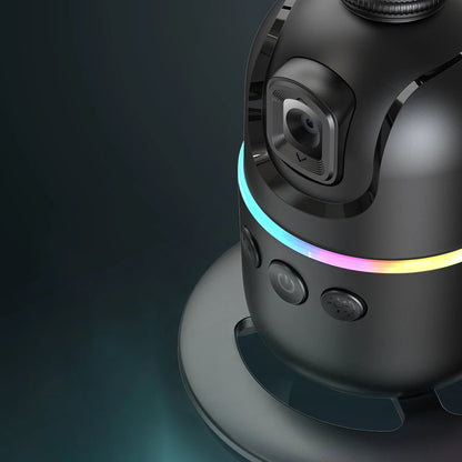 TrackMate 360° Auto Phone Tripod – Hands-Free Face Tracking with Remote & Gesture Control
