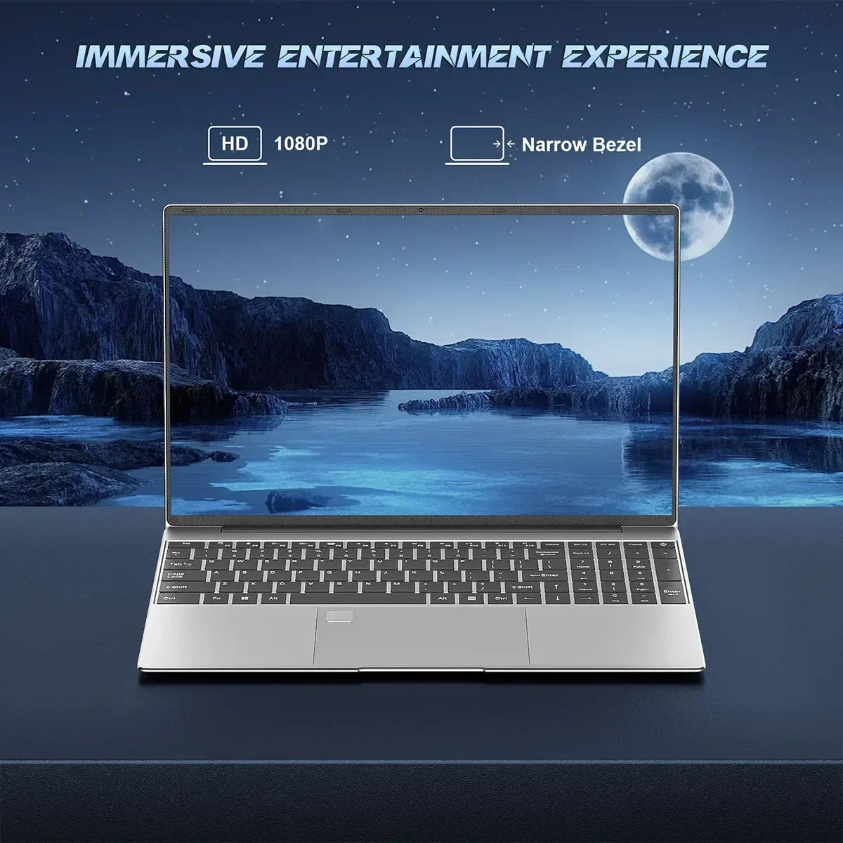 15.6" Portable Laptop, 32GB RAM, 2TB SSD, Windows 11, 4K, Backlit, Fingerprint, Intel N5095