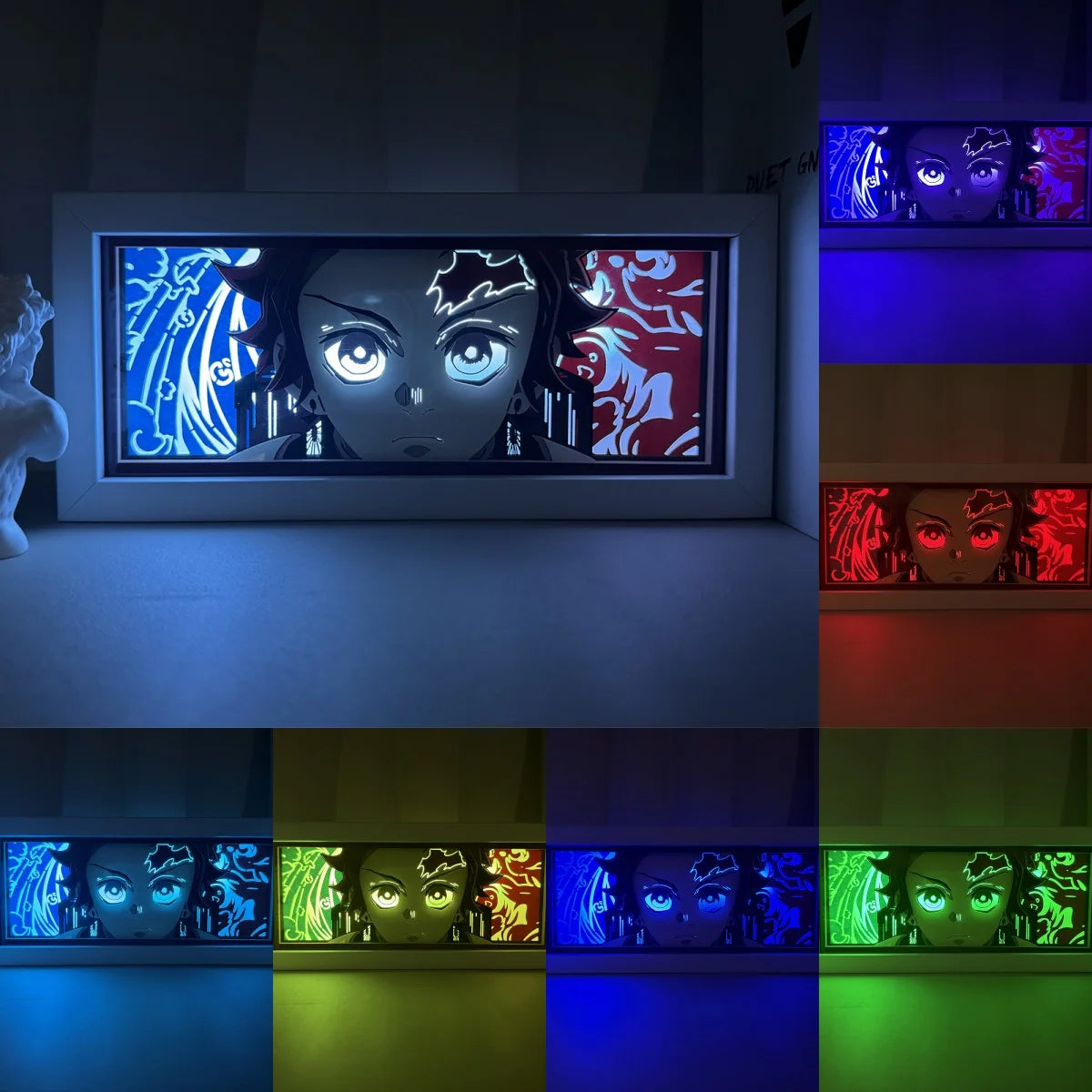 "Demon Slayer" Anime Light Box Remote Controlled LED Night Lamp – Perfect for Anime Lovers!