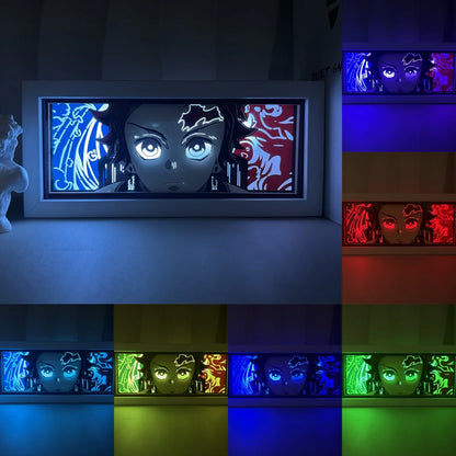 "Demon Slayer" Anime Light Box Remote Controlled LED Night Lamp – Perfect for Anime Lovers!