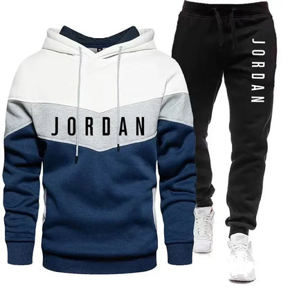 Modern Fit: Men's Hoodie & Casual Pants 2-Piece Set – Autumn/Winter Edition