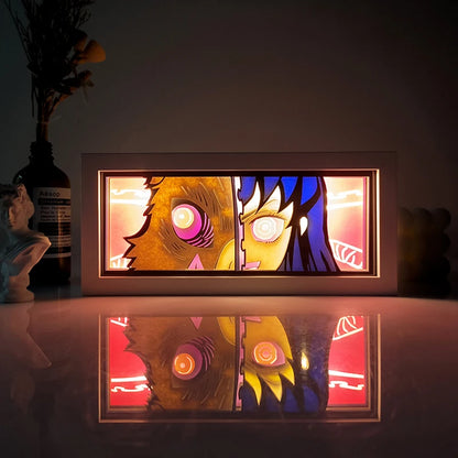 "Demon Slayer" Anime Light Box Remote Controlled LED Night Lamp – Perfect for Anime Lovers!