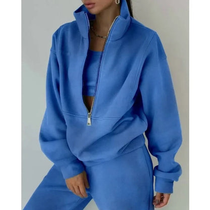 Women's Stylish Warm Tracksuit Set: 2 – Piece Casual Sportswear