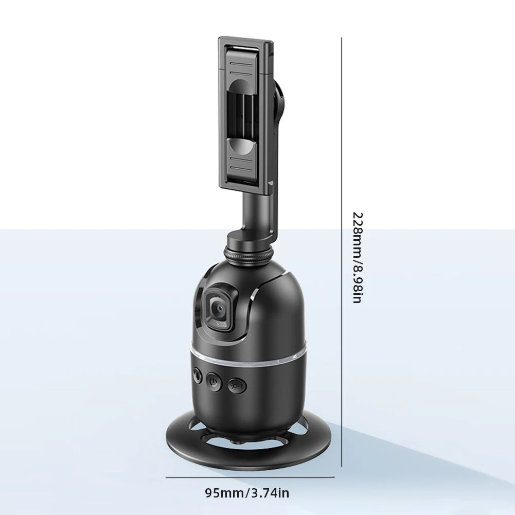 TrackMate 360° Auto Phone Tripod – Hands-Free Face Tracking with Remote & Gesture Control