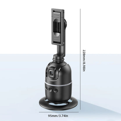 TrackMate 360° Auto Phone Tripod – Hands-Free Face Tracking with Remote & Gesture Control