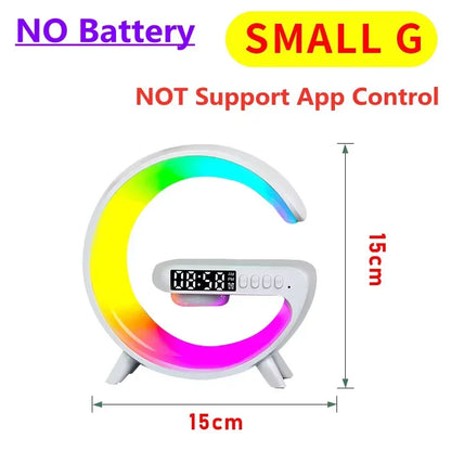 4-in-1 Wireless Charger Stand with Speaker & RGB Night Light – Fast Charging for iPhone or Samsung