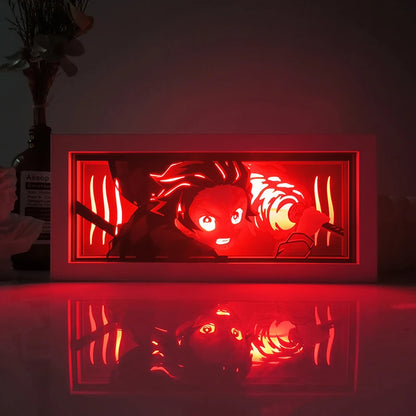 "Demon Slayer" Anime Light Box Remote Controlled LED Night Lamp – Perfect for Anime Lovers!
