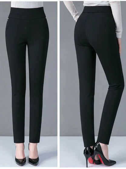 Autumn Lantern Sleeve Shirt & Elastic Waist Pants Set – Trendy 2-Piece Look
