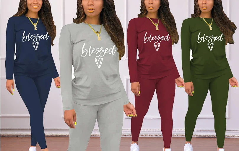 Blessed Print Two-Piece Set