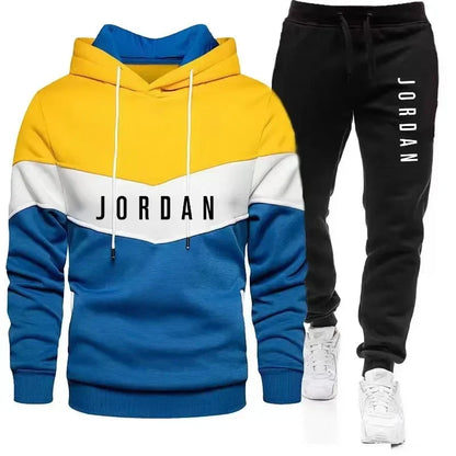 Modern Fit: Men's Hoodie & Casual Pants 2-Piece Set – Autumn/Winter Edition