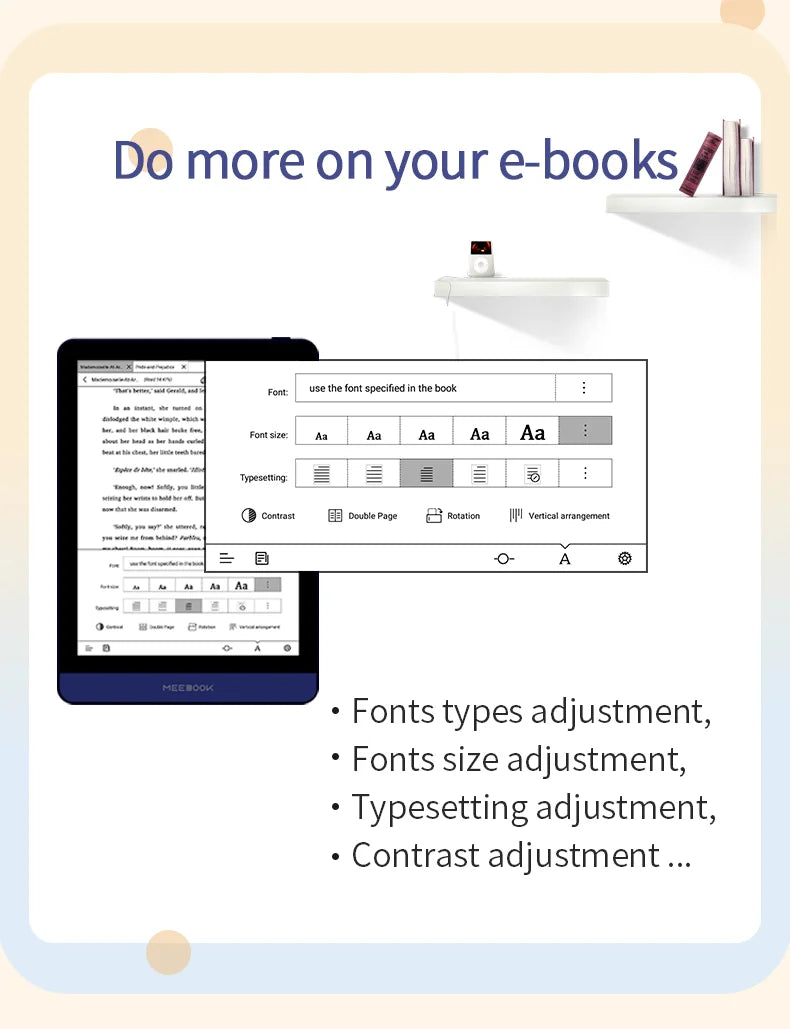 2023 NEW  Onyx MEEBOOK  E-book Reader 6-inch Android 11 Operating System With 3GB RAM and Dual Color Headlights