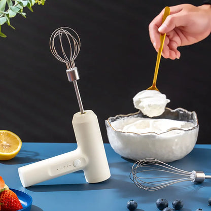 3-in-1 Wireless Electric Mixer – Portable 3-Speed Egg Beater & Baking Tool for Dough, Cake, & Cream