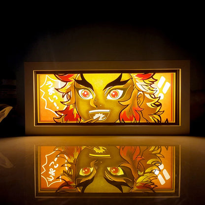 "Demon Slayer" Anime Light Box Remote Controlled LED Night Lamp – Perfect for Anime Lovers!