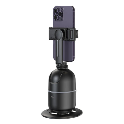 TrackMate 360° Auto Phone Tripod – Hands-Free Face Tracking with Remote & Gesture Control