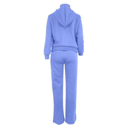 Plus Size Women's Fall/Winter Hoodie Jogger Set