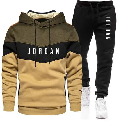 Modern Fit: Men's Hoodie & Casual Pants 2-Piece Set – Autumn/Winter Edition
